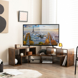 Costway Rustic Brown Convertible TV Stand Set of 3 - Size: 78.7 x 40.6 x 22.86cm - Wilko - thumbnail 4