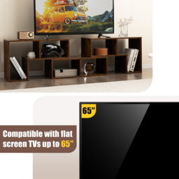 Costway Rustic Brown Convertible TV Stand Set of 3 - Size: 78.7 x 40.6 x 22.86cm - Wilko - thumbnail 7