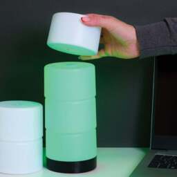6 Piece Stackable Mood Light White - Wilko - thumbnail 7