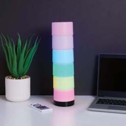 6 Piece Stackable Mood Light White - Wilko