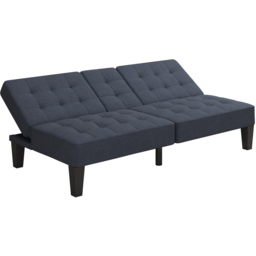 Dorel Adalynn Blue Linen Convertible Futon - Size: Single - Wilko - thumbnail 5