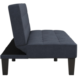 Dorel Adalynn Blue Linen Convertible Futon - Size: Single - Wilko - thumbnail 6