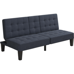 Dorel Adalynn Blue Linen Convertible Futon - Size: Single - Wilko - thumbnail 3