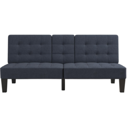 Dorel Adalynn Blue Linen Convertible Futon - Size: Single - Wilko - thumbnail 4