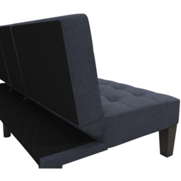 Dorel Adalynn Blue Linen Convertible Futon - Size: Single - Wilko - thumbnail 7