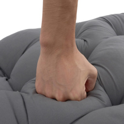 Living and Home Dark Grey Cloud Shaped Ruffle Soft Headboard Pillow 75 x 180cm - Size: 75 x 180 x 10cm - Wilko - thumbnail 6