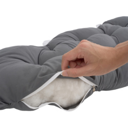 Living and Home Dark Grey Cloud Shaped Ruffle Soft Headboard Pillow 75 x 180cm - Size: 75 x 180 x 10cm - Wilko - thumbnail 7