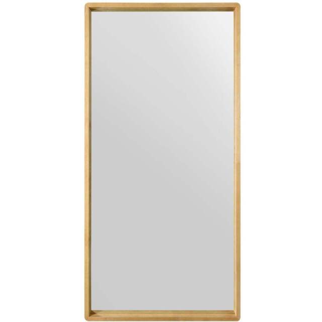 The Naturalis Solid Oak Rounded Corner Leaner Wall Mirror 170 x 85cm - Cream - MirrorOutlet - Wilko - image 1