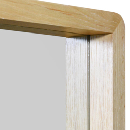 The Naturalis Solid Oak Rounded Corner Leaner Wall Mirror 170 x 85cm - Cream - MirrorOutlet - Wilko - thumbnail 7