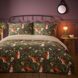 furn. Pineberry Forest Super King Size Multicolour Woodland Duvet Cover Set - Wilko - thumbnail 1