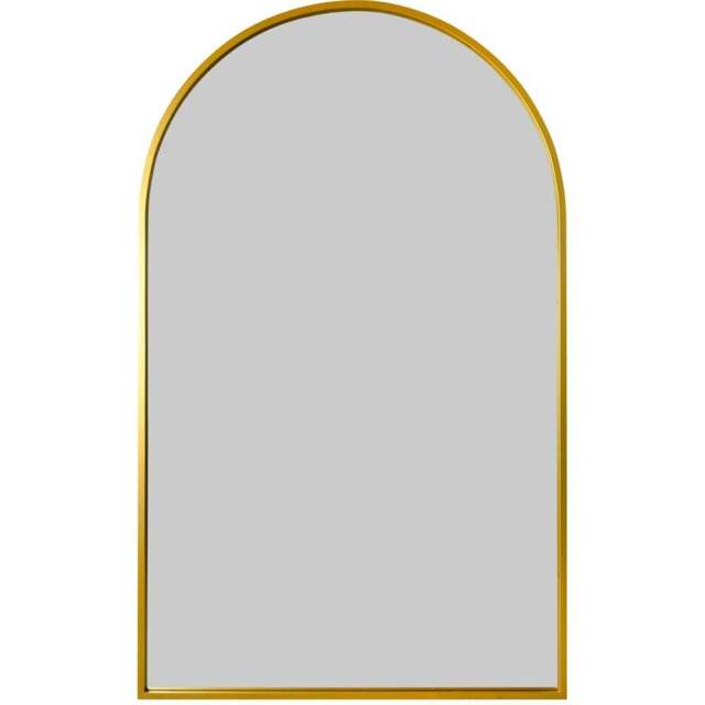 The Arcus Gold Arched Metal Leaner Wall Mirror 190 x 120cm - MirrorOutlet - Wilko - image 1