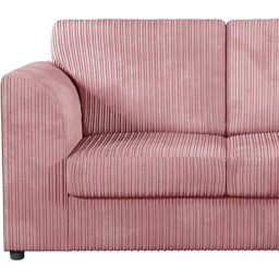 Luxor 6 Seater Pink Jumbo Cord Full Back Sofa Suite - Wilko - thumbnail 5