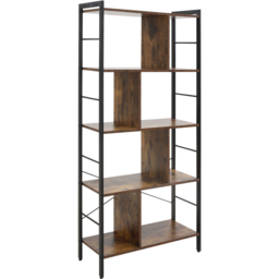 Portland 4 Shelf Rustic Brown Bookcase - Wilko - thumbnail 3