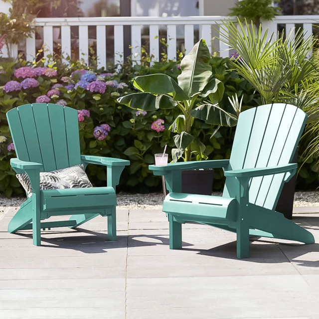 Keter Set of 2 Teal Adirondack Chair - Wilko - image 1