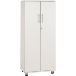 MMT Furniture Designs 2 Door White Lockable Tall Filing Cabinet - Size: 125 x 55 x 35cm - Wilko - thumbnail 3
