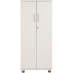 MMT Furniture Designs 2 Door White Lockable Tall Filing Cabinet - Size: 125 x 55 x 35cm - Wilko - thumbnail 4