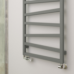 Terma Zig Zag Salt n Pepper Heated Towel Rail 835 x 500mm - Size: 83.5 x 50 x 7.2cm - Grey - Wilko - thumbnail 7
