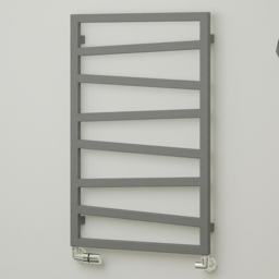 Terma Zig Zag Salt n Pepper Heated Towel Rail 835 x 500mm - Size: 83.5 x 50 x 7.2cm - Grey - Wilko - thumbnail 3