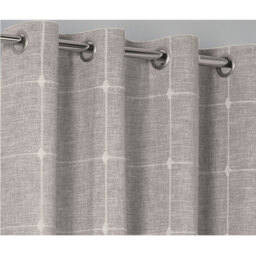Divante Salcombe Natural Linen Check Curtains 137 x 168cm - Size: W 137 x D 168cm - Wilko - thumbnail 4