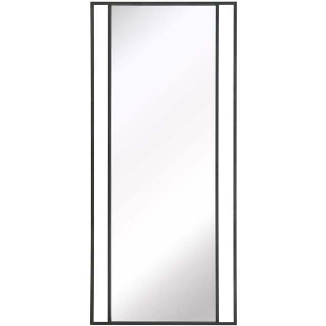 The Fenestra Black Metal Leaner Wall Mirror 200 x 90cm - MirrorOutlet - Wilko - image 1