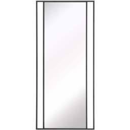 The Fenestra Black Metal Leaner Wall Mirror 200 x 90cm - MirrorOutlet - Wilko - thumbnail 1