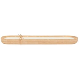 Nectarine Blossom Wooden Candle Natural and White - Wilko - thumbnail 1