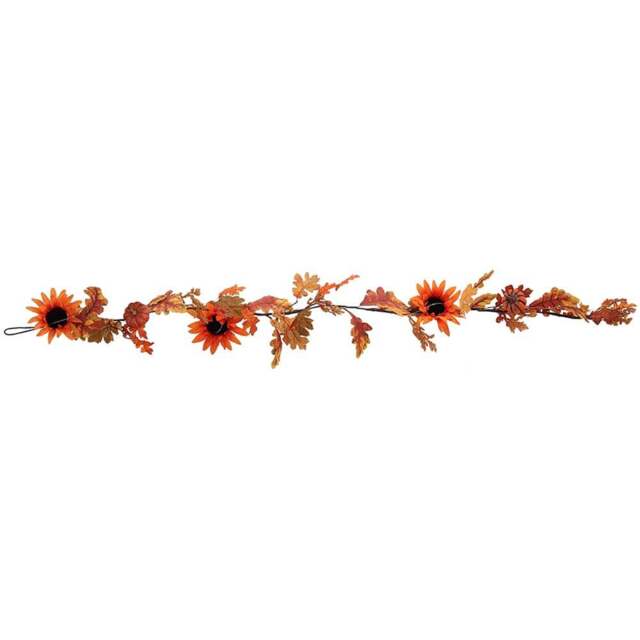 Living and Home LED Garland with Sunflower and Pumpkins 180cm - Size: 10 x 180 x 10cm - Orange - Wilko - image 1