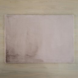 Lux Rabbit Faux Fur Rug - Taupe - Wilko - thumbnail 1