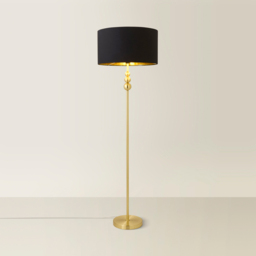ValueLights Marissa Black and Gold Shade Gold Ball LED Floor Lamp - Size: 145 x 45 x 45cm - Wilko - thumbnail 6