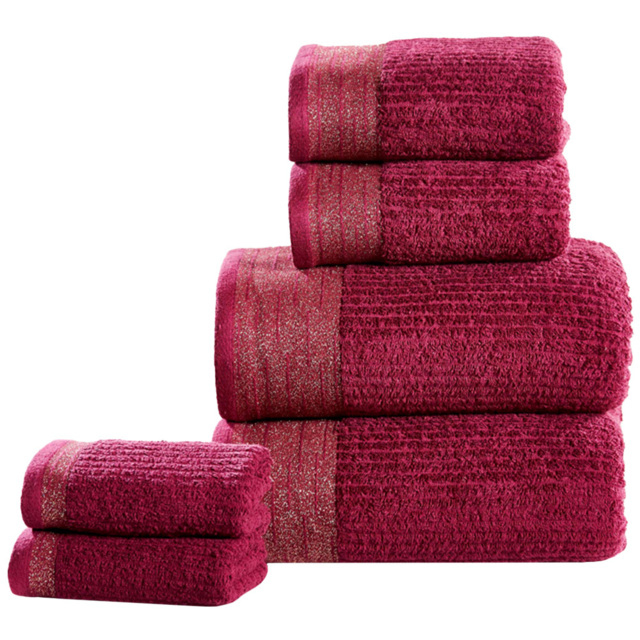 Rapport Home Mayfair Purple Ribbed Weave Cotton Face Cloth - Size: 0.1 x 30 x 30cm - Wilko - image 1