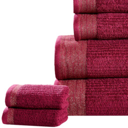 Rapport Home Mayfair Purple Ribbed Weave Cotton Face Cloth - Size: 0.1 x 30 x 30cm - Wilko - thumbnail 4