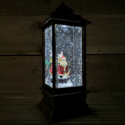 Samuel Alexander Antique Christmas Santa Scene Water Spinner Lantern 27cm - Size: 27 x 10 x 10cm - Brown - Wilko - thumbnail 6