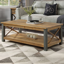 Baumhaus Urban Elegance Single Shelf Reclaimed Coffee Table - Brown - Wilko