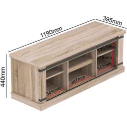 Stamford TV Unit Sonoma Oak - Wilko - thumbnail 6