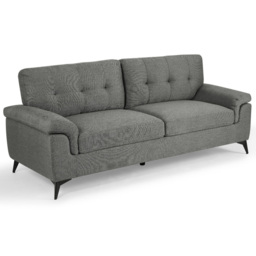 Home Detail Dylan 3 Seater Dark Grey Linen Sofa - Wilko - thumbnail 3