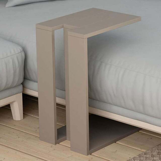 Decortie Muju Mocha Grey Modern C Shape Side Table - Size: 57 x 30 x 40cm - Wilko - image 1