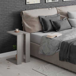 Decortie Muju Mocha Grey Modern C Shape Side Table - Size: 57 x 30 x 40cm - Wilko - thumbnail 4