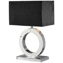 Furniturebox Cleo Black Table Lamp - Size: 38 x 23 x 56cm - Wilko - thumbnail 1