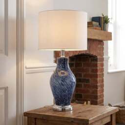 Adira Blue Table Lamp - Size: 29 x 56 x 29cm - Wilko - thumbnail 4