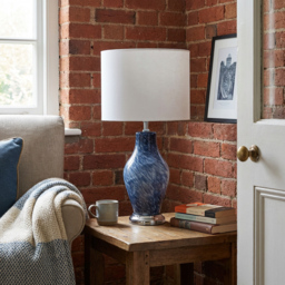Adira Blue Table Lamp - Size: 29 x 56 x 29cm - Wilko - thumbnail 6