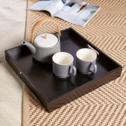 Home Source Alpine Butlers Black Side Table - Size: 44.5 x 40 x 40cm - Wilko - thumbnail 6