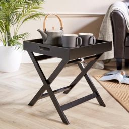 Home Source Alpine Butlers Black Side Table - Size: 44.5 x 40 x 40cm - Wilko - thumbnail 7