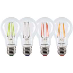 Sylvania Toledo 4 Pack Retro Chroma RBGO E27 4W Festoon String Lights LED Bulb - Size: 10.6 x 6 x 6cm - Multi - Wilko - thumbnail 3