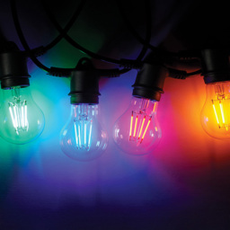Sylvania Toledo 4 Pack Retro Chroma RBGO E27 4W Festoon String Lights LED Bulb - Size: 10.6 x 6 x 6cm - Multi - Wilko - thumbnail 1