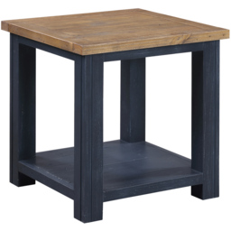Baumhaus Splash of Blue Single Shelf Wooden Lamp Table - Wilko - thumbnail 3