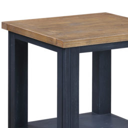Baumhaus Splash of Blue Single Shelf Wooden Lamp Table - Wilko - thumbnail 4