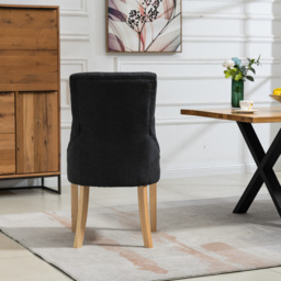 Artemis Home Ravenna Set of 2 Black Fabric Dining Chair - Wilko - thumbnail 7