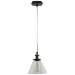 Kliving Lucy Clear Glass Pendant Light - Size: 18 x 20 x 20cm - Wilko