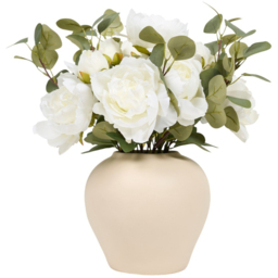 Peony and Eucalyptus Large Vase Arrangement Cream - Wilko - thumbnail 6
