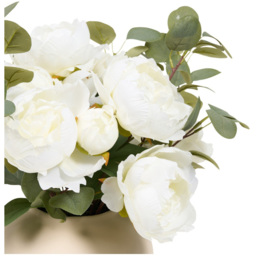 Peony and Eucalyptus Large Vase Arrangement Cream - Wilko - thumbnail 7